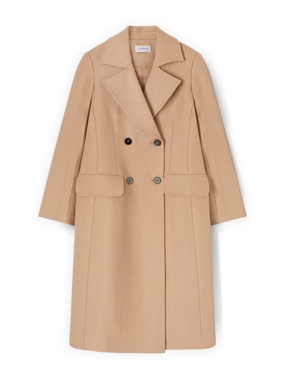 Motivi Motivi Cappotto invernale 0006Q100635N012 Crema Regular Fit