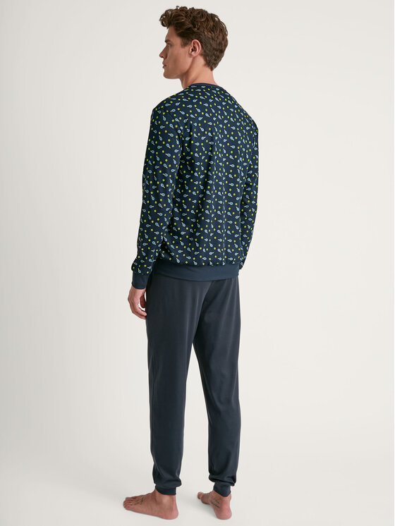 Calida Calida Pyžamo 42883 Tmavomodrá Regular Fit