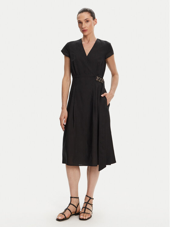 TWINSET TWINSET Nyári ruha 251TT2072 Fekete Loose Fit