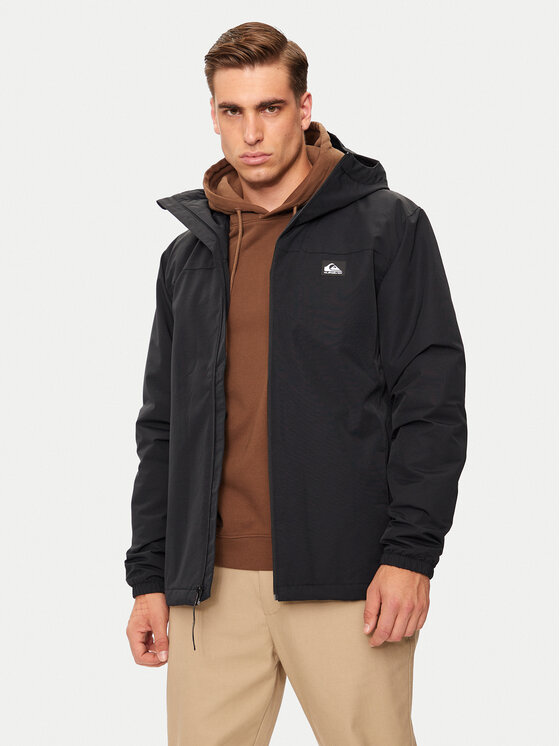 Quiksilver Prechodná bunda Overcast EQYJK04063 Čierna Regular Fit