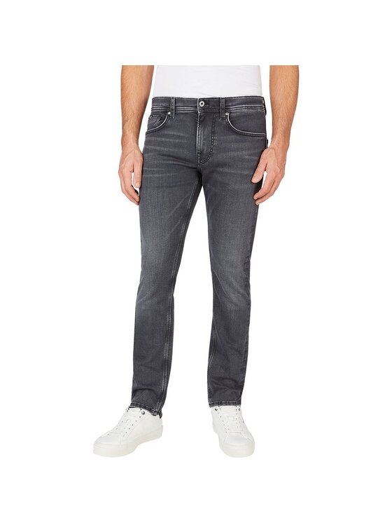 Pepe Jeans Pepe Jeans Kalhoty z materiálu PM207389 XX22 Tmavomodrá Slim Fit