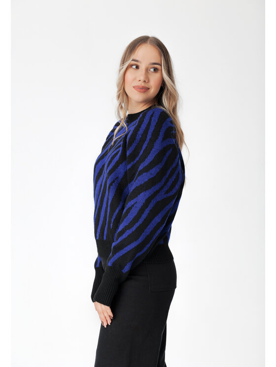 LAURELLA LAURELLA Sweter Laurella 6TU070852 Granatowy Regular Fit