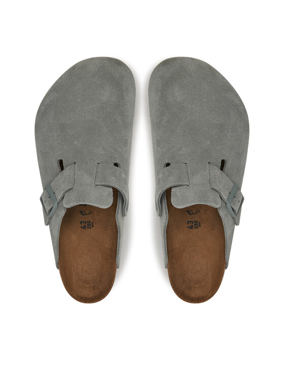 Birkenstock Birkenstock Šlepetės Boston zamsz 1029212 Žalia