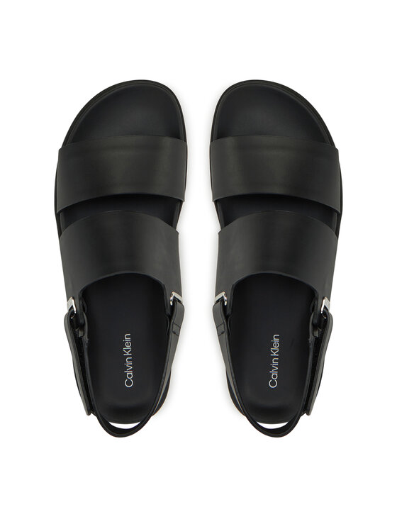 Calvin Klein Calvin Klein Sandale Flat Adj Sandal Eyelet HW0HW02488 Crna