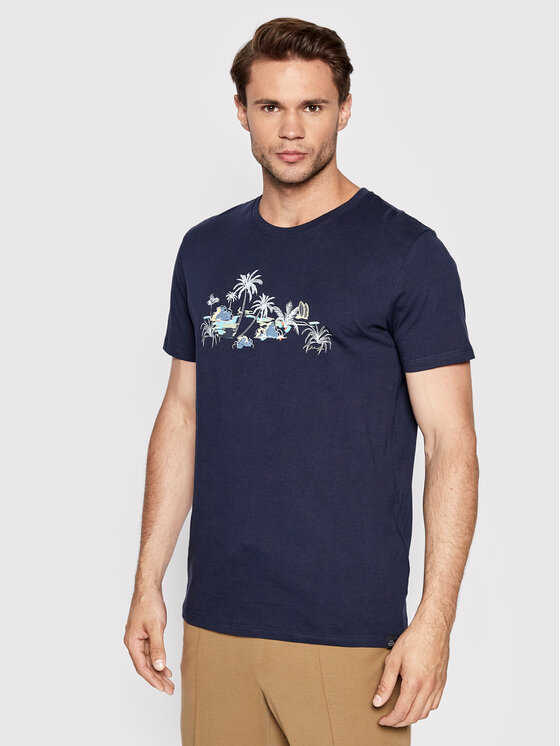 T-shirt Malibu Placement 12213494 Blu scuro