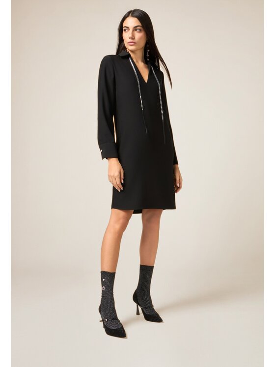 Oltre Oltre Vestito 7022R004976N033 Nero A-Line Fit