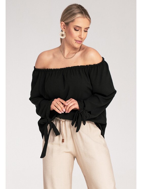 FIGL FIGL Blúzka M1133 Čierna Regular Fit