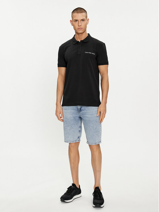 Calvin Klein Jeans Calvin Klein Jeans Pólóing Institutional J30J325495 Fekete Regular Fit