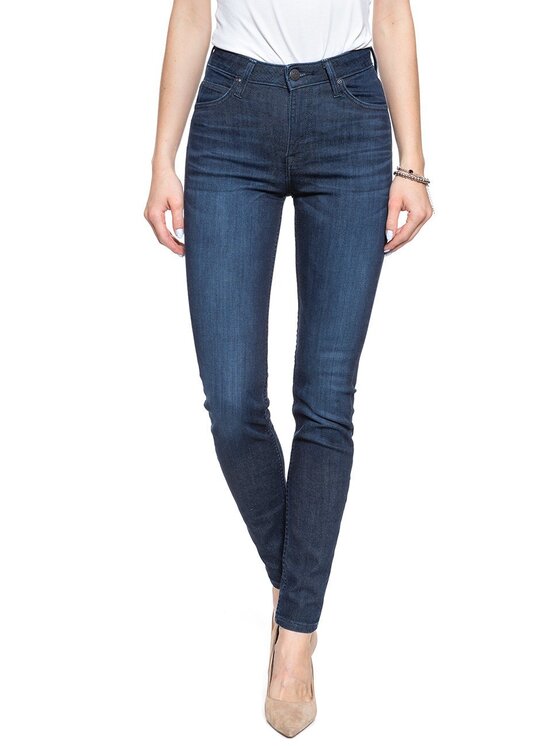 Lee Lee Jeansy SCARLETT HIGH Niebieski Skinny Fit
