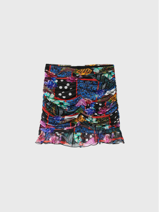 Desigual Desigual Mini sukně MONSIEUR CHRISTIAN LACROIX Party 22WWFK04 Barevná Slim Fit
