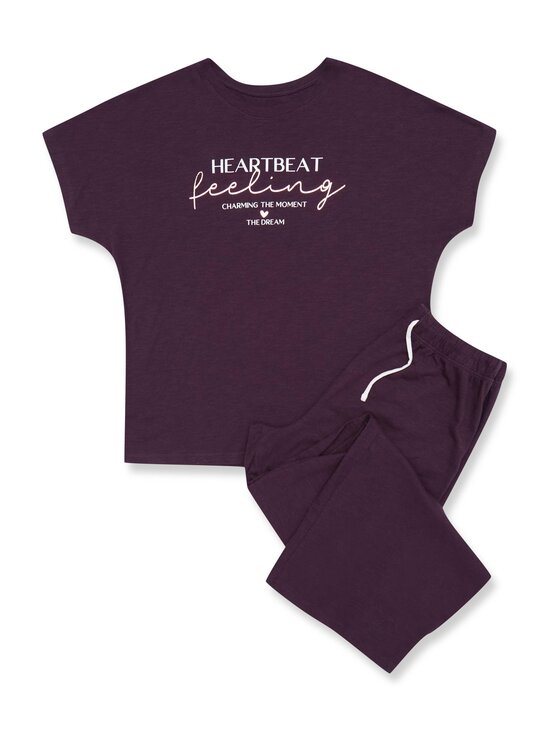 Henderson Henderson Piżama 41864 Fioletowy Regular Fit