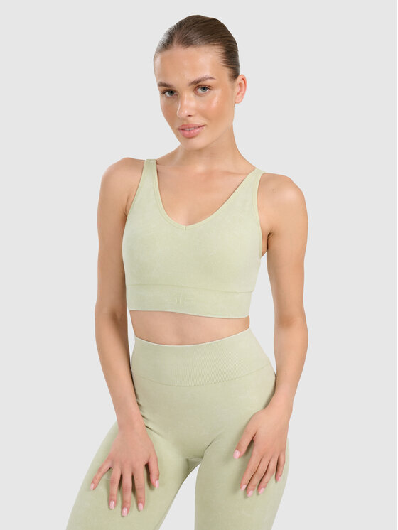 4F 4F Biustonosz sportowy YOGA Zielony