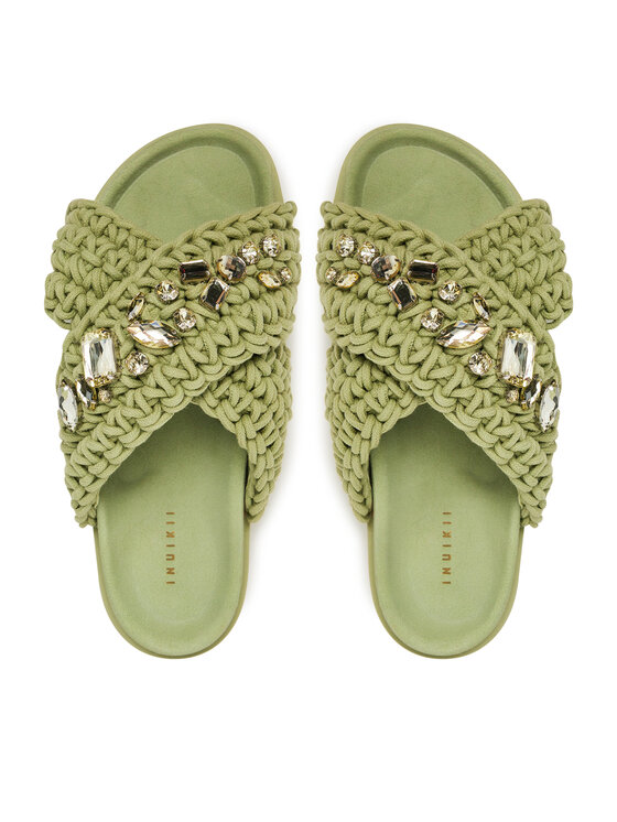 Inuikii Inuikii Ciabatte Woven Stones 70104-106 Verde