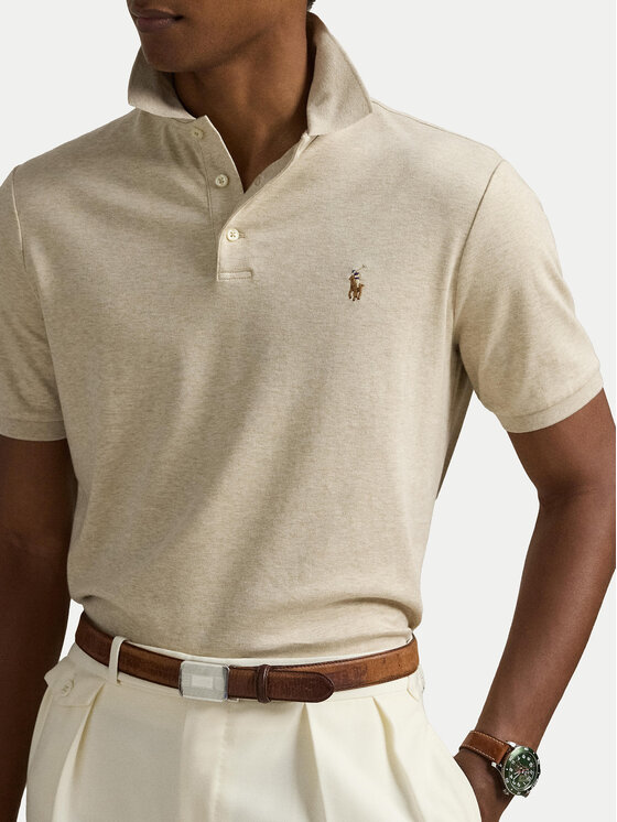 Polo Ralph Lauren Polo Ralph Lauren Polo marškinėliai 710704319080 Smėlio Slim Fit