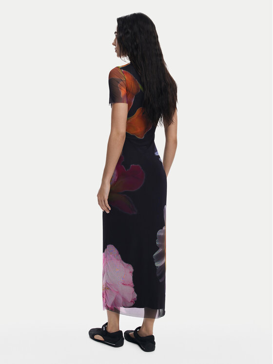 Desigual Desigual Haljina za svaki dan Roterdam 25SWVK12 Crna Slim Fit