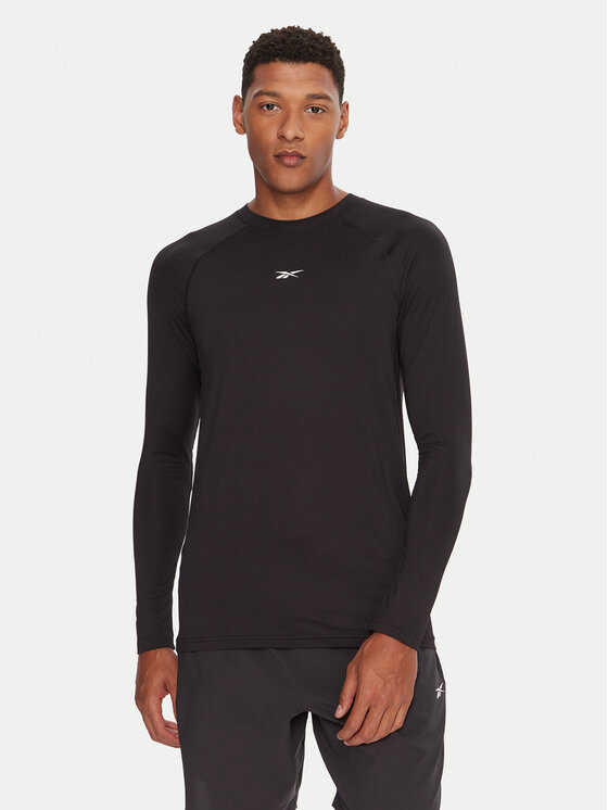 Reebok Reebok Techniniai marškinėliai Ls Muscle Tee RK25176CCM Juoda Regular Fit