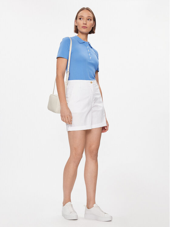 Tommy Hilfiger Tommy Hilfiger Šortky z materiálu WW0WW41769 Bílá Regular Fit