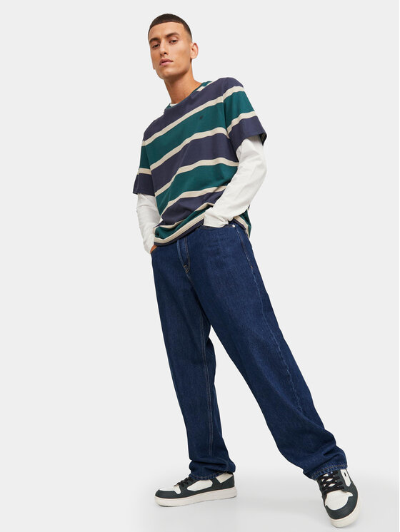 Jack & Jones Jack & Jones Jeansy Eddie 12249028 Granatowy Loose Fit
