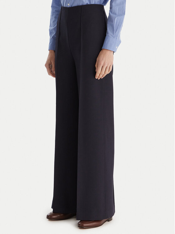 Tommy Hilfiger Tommy Hilfiger Palazzo hlače WW0WW48406 Tamnoplava Wide Leg