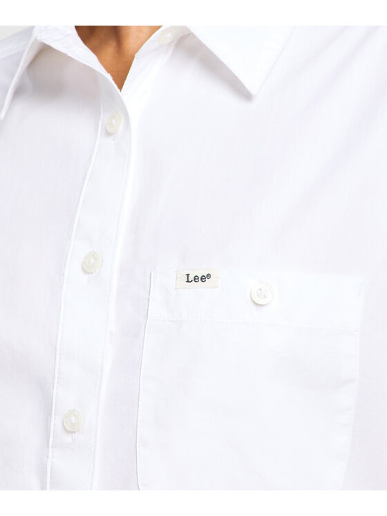 Lee Lee Koszula 112365098 Biały Regular Fit