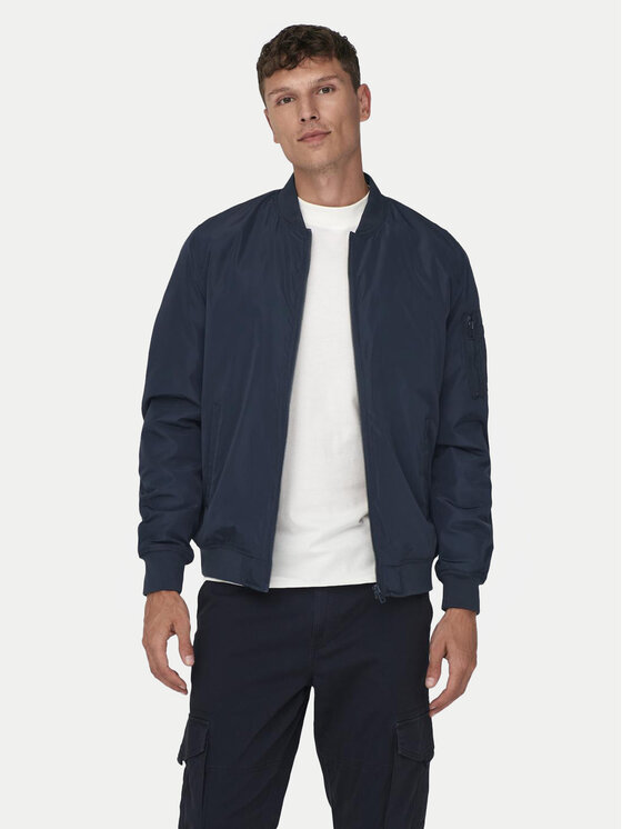 Only & Sons Bomber stila jaka Joshua 22023287 Tumši zils Regular Fit