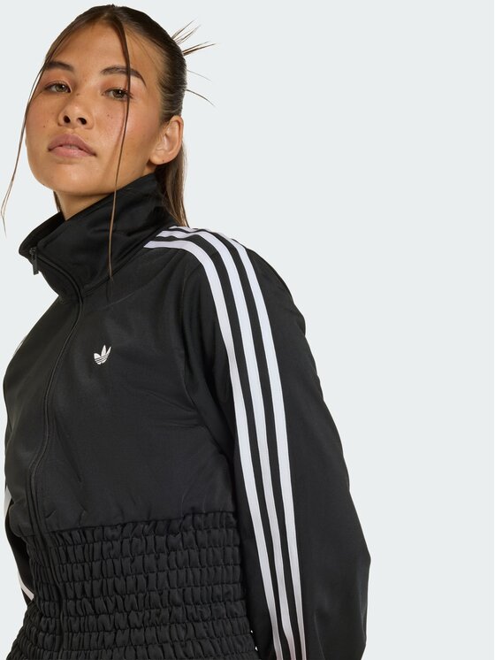 adidas adidas Bluza SMOCKED FIREBIRD Czarny Regular Fit