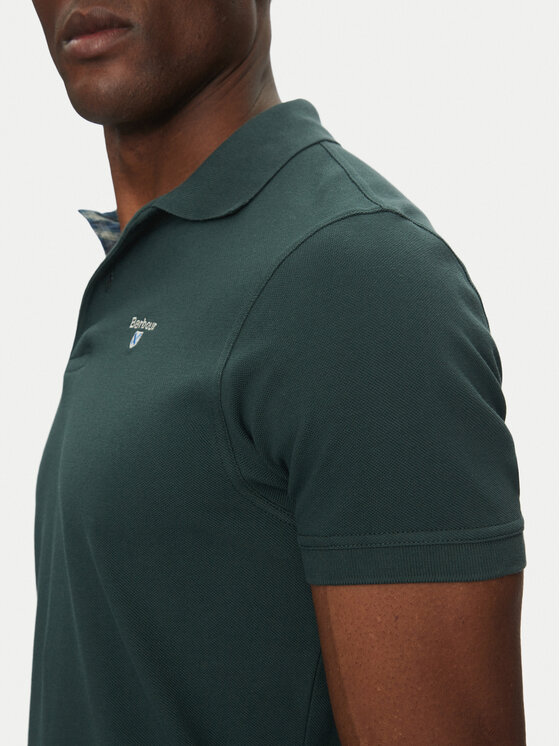 Barbour Barbour Polo marškinėliai Tartan MML0012GN89 Žalia Regular Fit