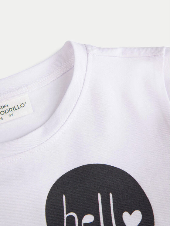 Coccodrillo Coccodrillo Tricou ZC4143201LGD Alb Regular Fit