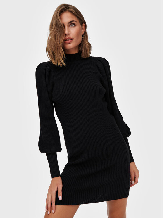ONLY ONLY Rochie tricotată Katia 15232502 Negru Comfort Fit