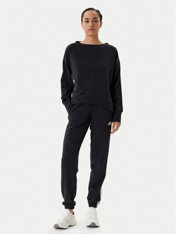 adidas adidas Долнище анцуг Essentials 3-Stripes JD5302 Черен Regular Fit