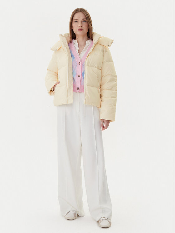 Lacoste Lacoste Pernata jakna BF3262 Écru Relaxed Fit