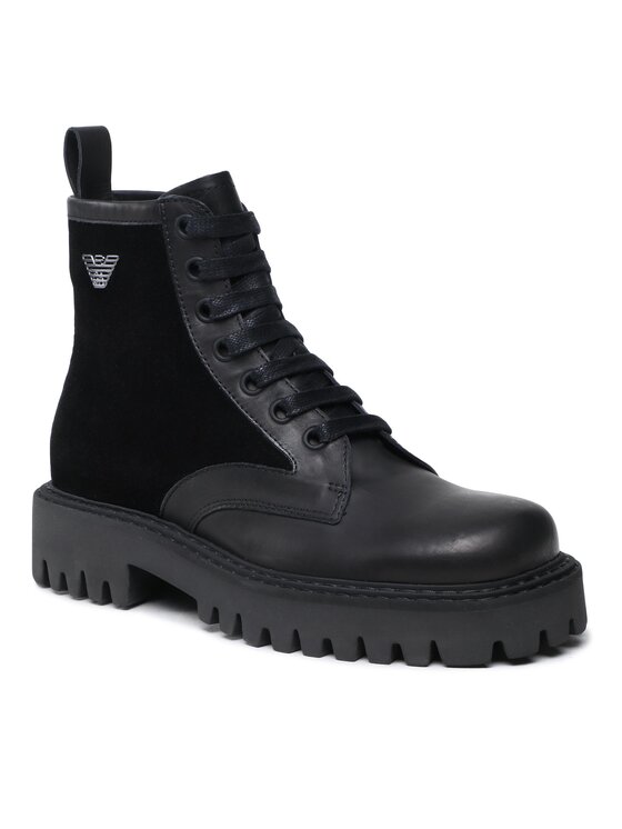 Emporio Armani Emporio Armani Schnürstiefeletten X4M383 XN630 K001 Schwarz