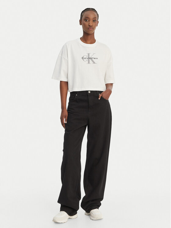 Calvin Klein Jeans Calvin Klein Jeans Tričko LV047F828G Biela Boxy Fit