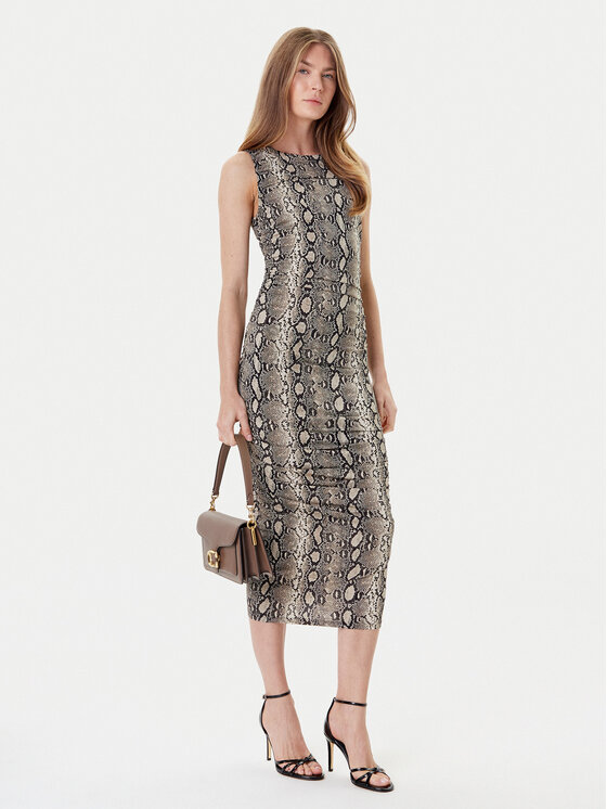 MICHAEL Michael Kors MICHAEL Michael Kors Kokteilinė suknelė MT58319HMC Smėlio Slim Fit