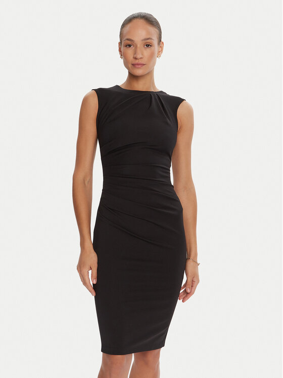 Rinascimento Rinascimento Koktel haljina CFC0125332003 Crna Slim Fit