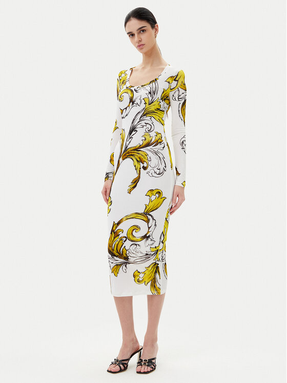 Versace Jeans Couture Versace Jeans Couture Sukienka codzienna 78HAO920 JS471 Biały Regular Fit
