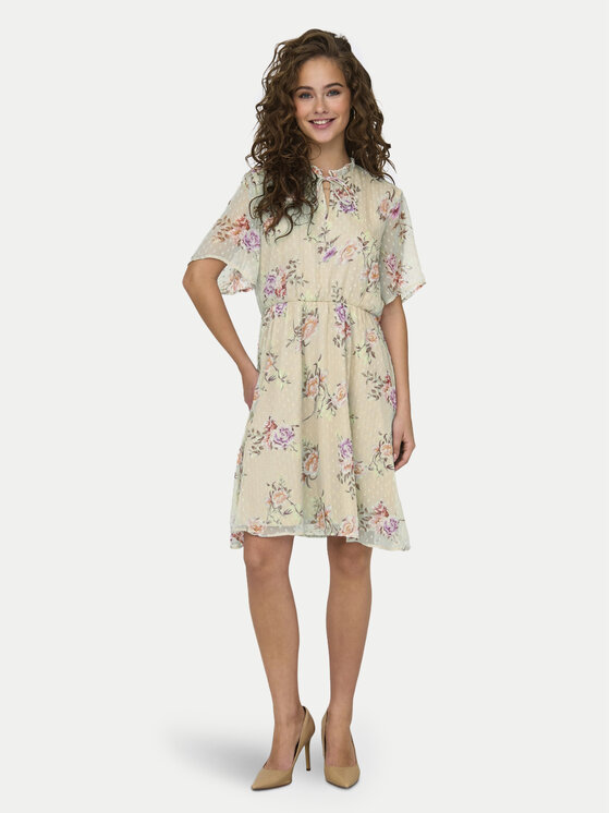 ONLY ONLY Sukienka codzienna Aida 15319705 Écru Regular Fit