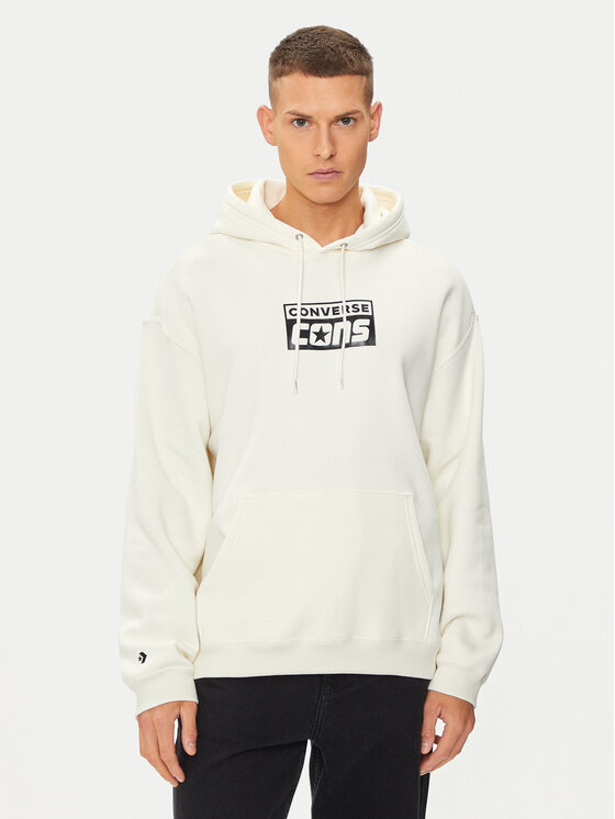 Converse Converse Pulóver M Cons Hoodie 10026148-A10 Ekru Regular Fit