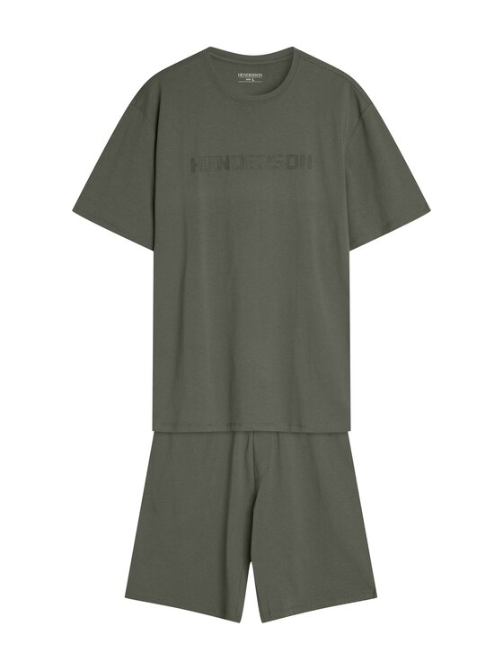 Henderson Henderson Pyžamo 42795 Kaki Regular Fit