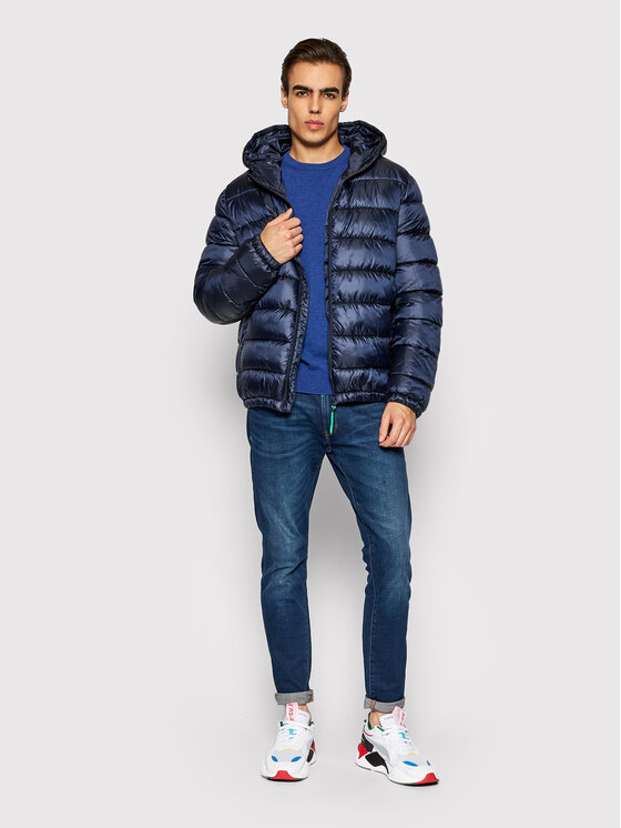 United Colors Of Benetton Giubbotto piumino 29EH53H98 Blu scuro Regular Fit Modivo