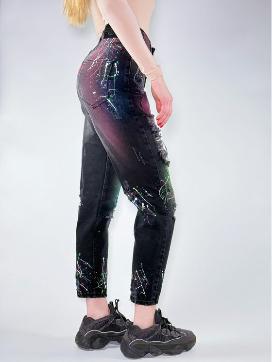 MissDenim MissDenim Spodnie damskie Mom Czarny Mom Fit