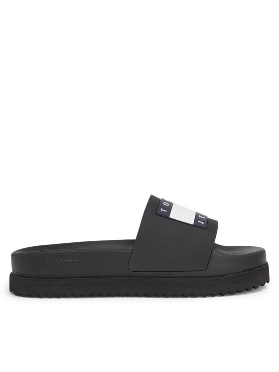 Tommy Jeans Natikači Tjw Elevated Flatform Slide EN0EN02451 Črna