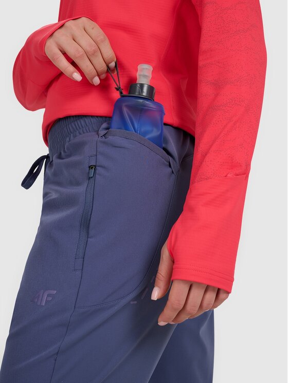 4F 4F Spodnie damskie 4FWAW25TFTRF0931-32S Niebieski Regular Fit