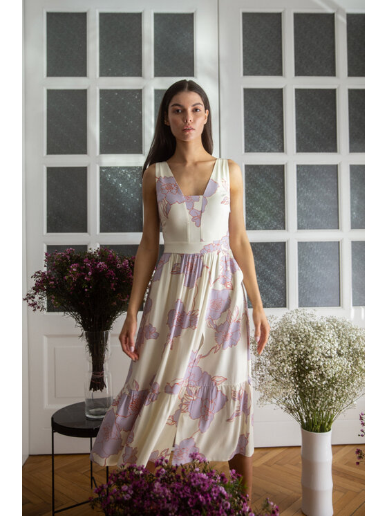 Makover Makover Abito da sera K098 Bianco Regular Fit