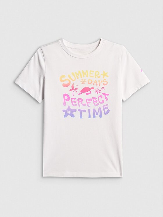 4F 4F T-Shirt POOLSIDE CLUB Biały Regular Fit