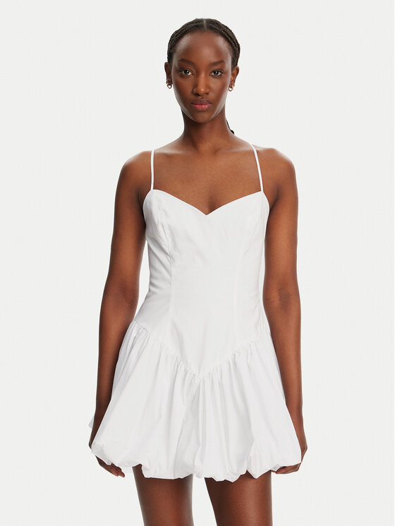 Bardot Bardot Koktélruha Lissett Poplin 59794DB Fehér Slim Fit