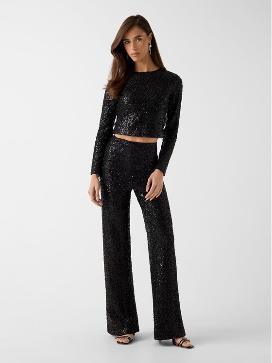 Guess Guess Kalhoty z materiálu 180171 Černá Slim Fit