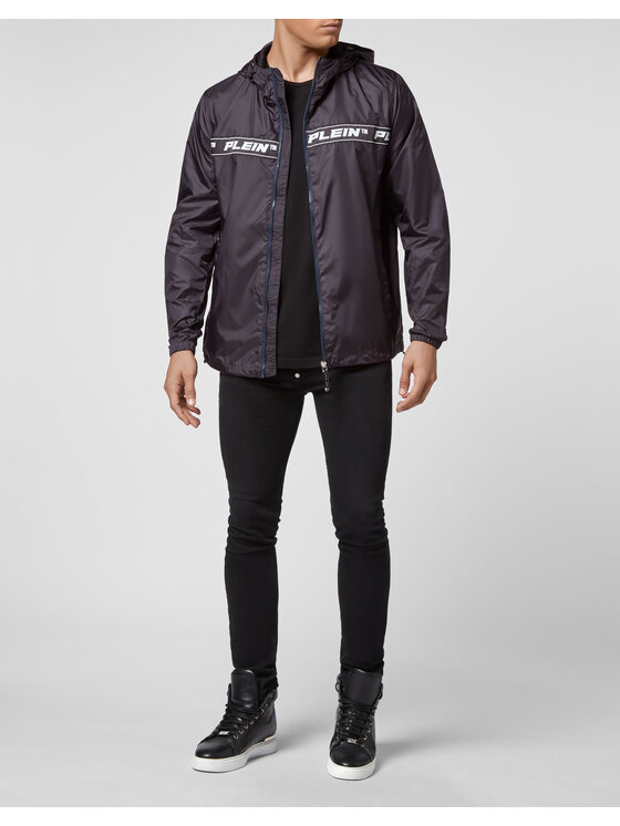 PHILIPP PLEIN PHILIPP PLEIN Wiatrówka 6817 Granatowy Regular Fit