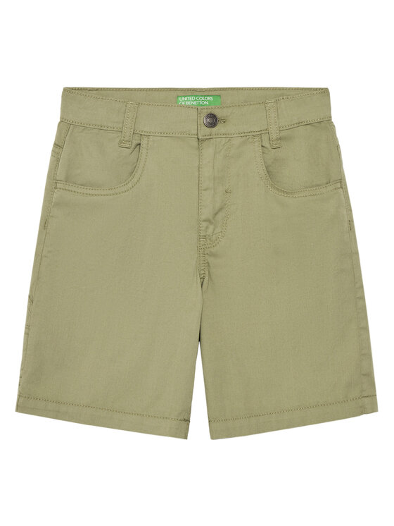 United Colors Of Benetton United Colors Of Benetton Bavlnené šortky 47RGC902U Zelená Regular Fit