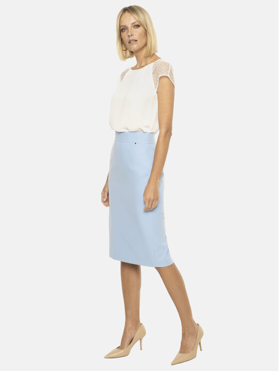 Potis & Verso Potis & Verso Spódnica ołówkowa Maurin Niebieski Regular Fit